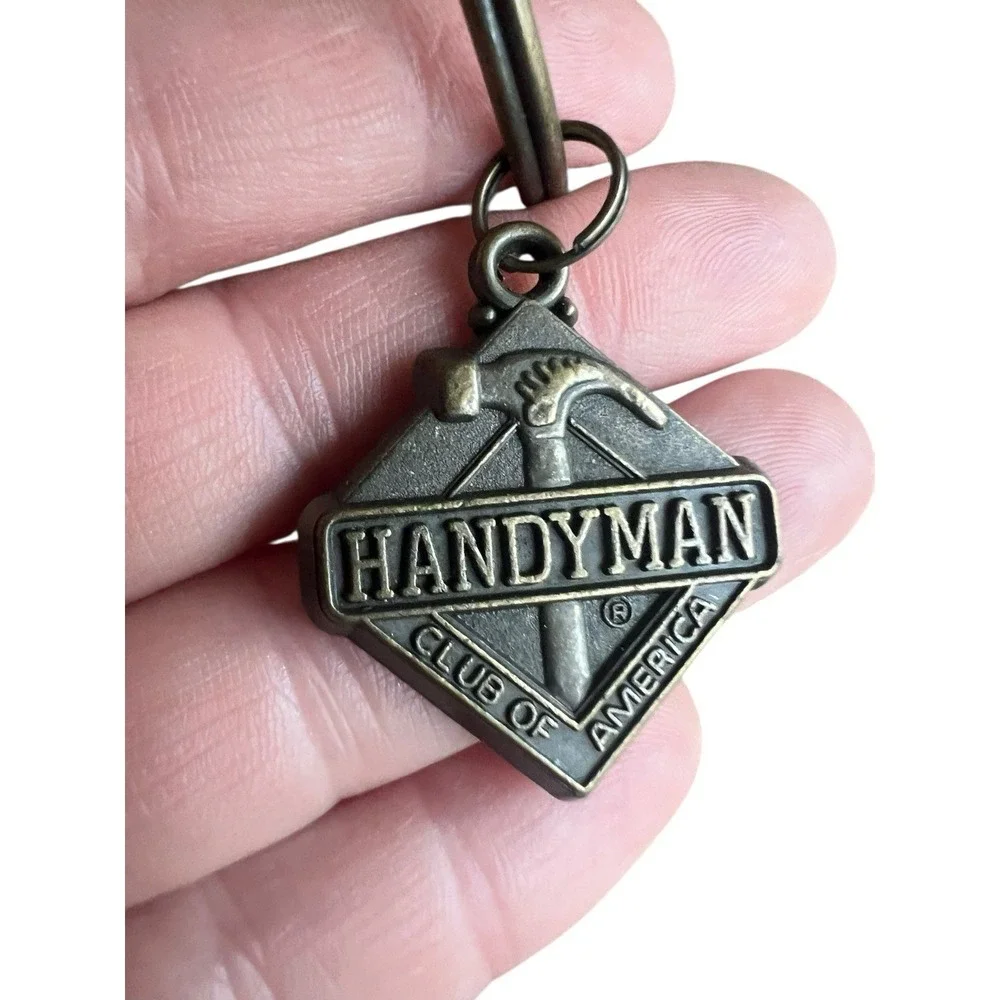 Vintage Handyman‎ Club Of America HCofA Life Member Hammer Logo Brass Key Fob